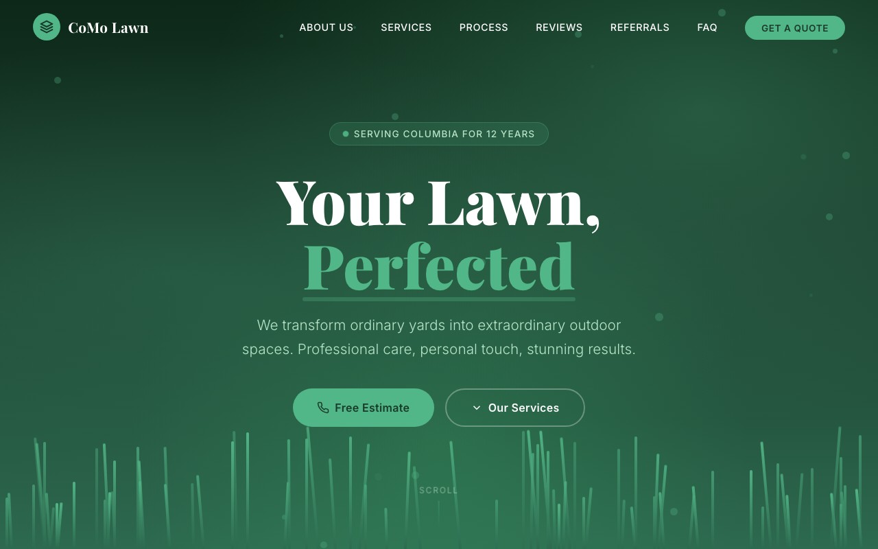 CoMo Lawn website designed by CoMotion